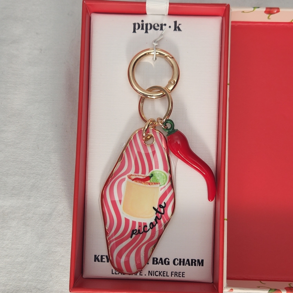 Piper K Keychain Spicy Picante Chili Pepper Handbag Purse Bag Charm Key Chain